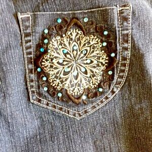 COS JEANS WITH EMBELLISHED BACK POCKETS SIZE 10